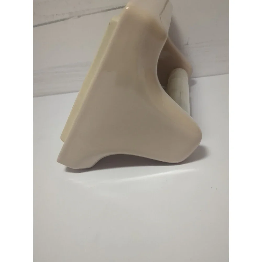 Olmos New Fawn Beige Ceramic In Wall Toilet Paper Holder Retro